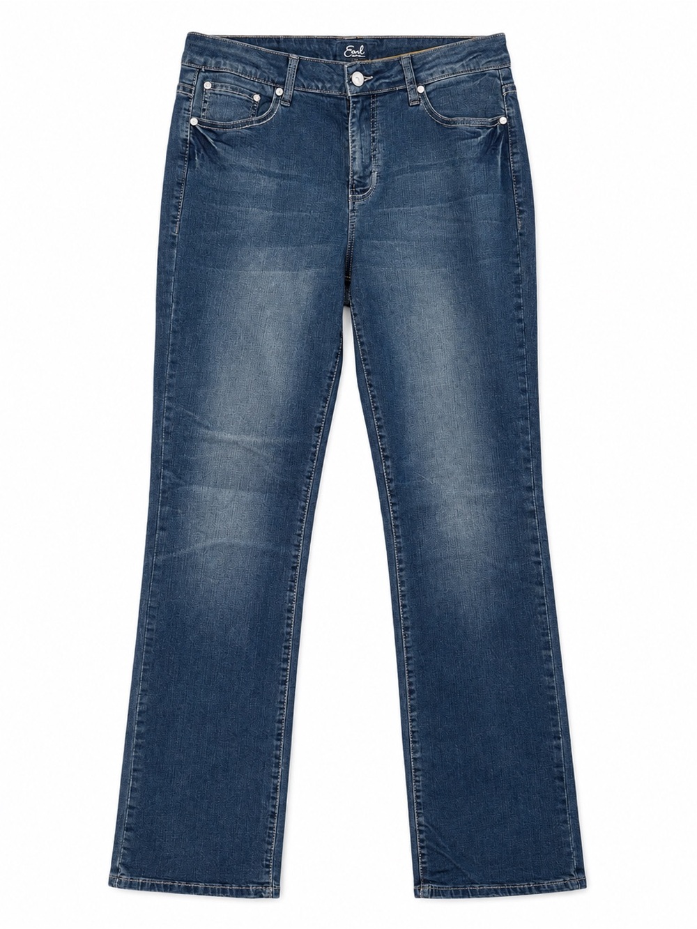 Earl Jeans Dark Wash Bootcut Stretch Denim Jeans - Cotton Blend.  Size: 12